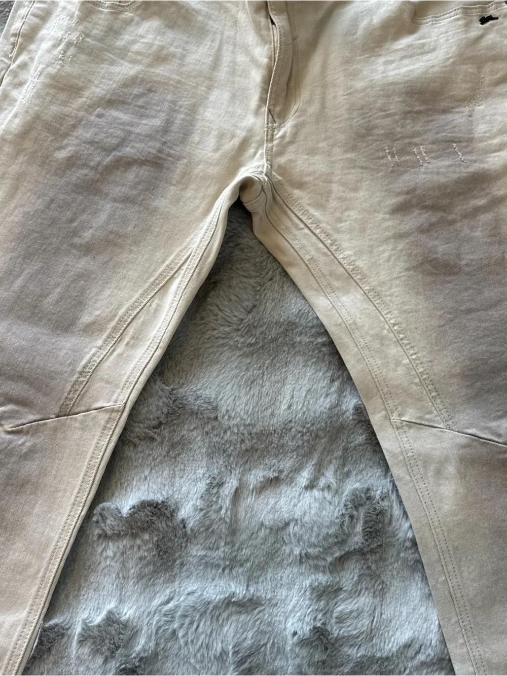 A.Tiziano Men’s Tan/Gray Straight Leg Jeans Size 44x35-0439